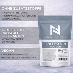 L-Glutamin Pulver 800g – Neutral