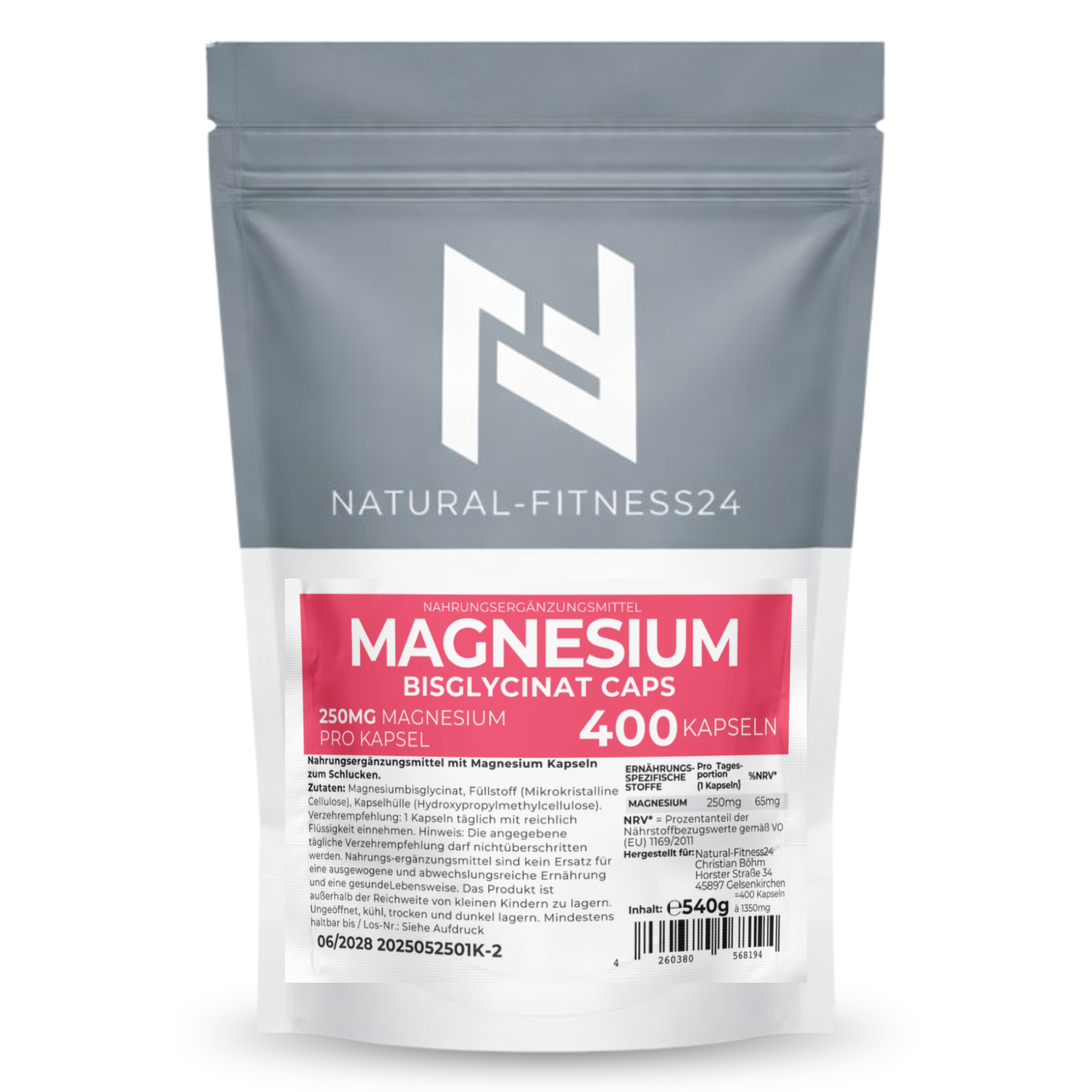 Magnesium Bisglycinat Kapseln 400 NF24