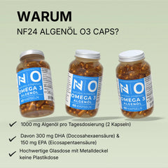 Natural-Fitness24 Algenöl Omega3 EPA DHA 60 Kapseln vegan Vorteile