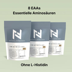 Aminomazing Pure 8 EAA Caps essentielle Aminosäuren ohne L-Histidin, 400 Kapseln , von Natural-Fitness24