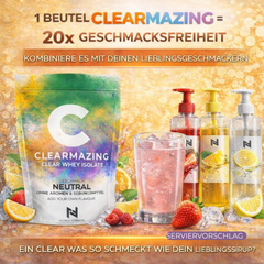 Clear Whey Isolate neutral - Clearmazing Geschmacksfreiheit - So schmeckt Clear | Natural-Fitness24