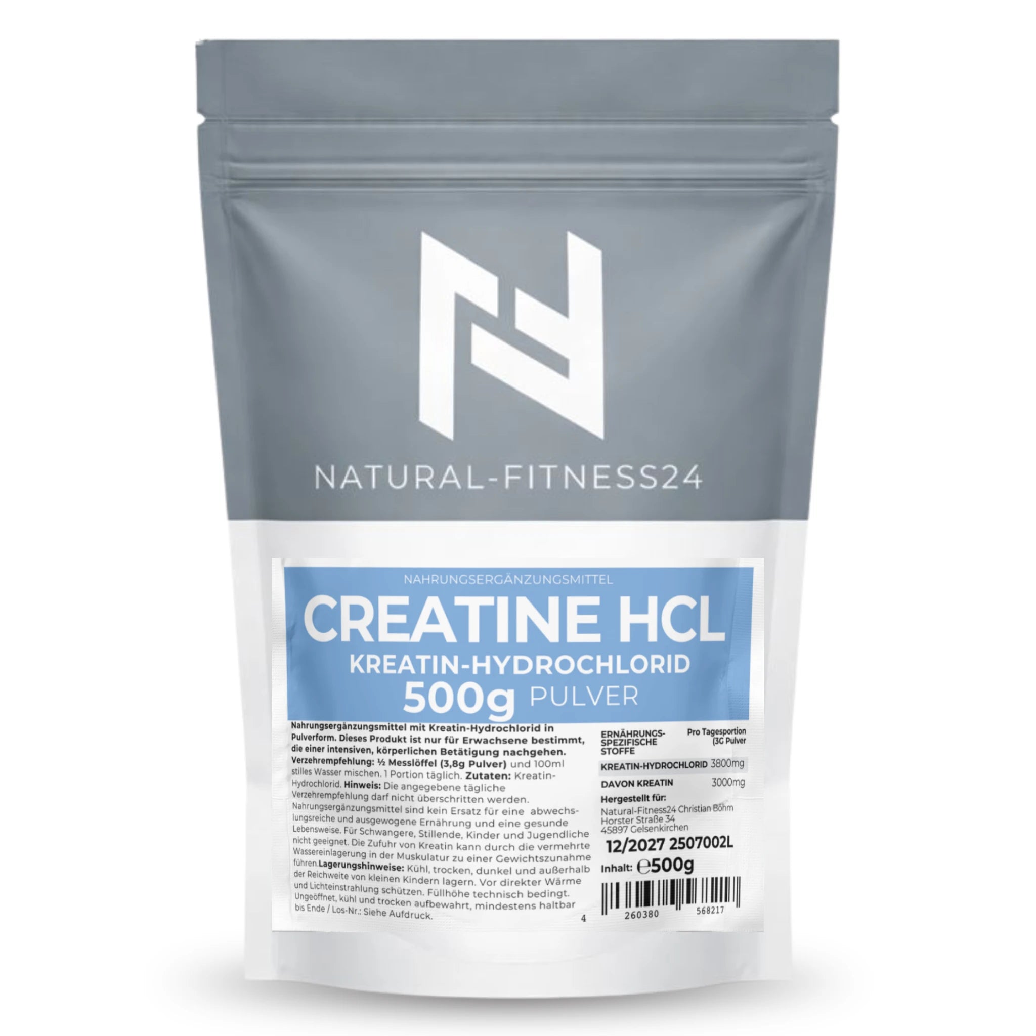 Creatine HCL Hydrochlorid Pulver 500g kaufen