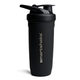 Edelstahl-Shaker mit Plastikdeckel und Sieb 700ml in der Farbe schwarz matt