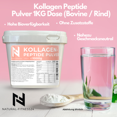 Kollagen Peptide Pulver 1Kg – Kollagenhydrolysat ohne Zusatzstoffe