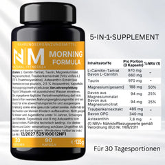 NF24 Morning Formula – L-Carnitin, Taurin, Magnesium, OPC & Astaxanthin Kapseln