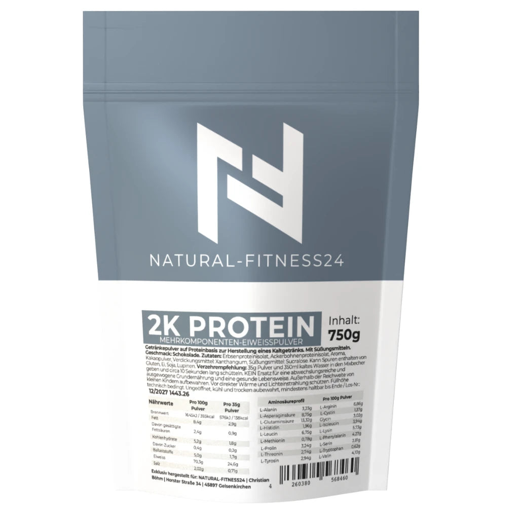 Mehrkomponentenprotein aus Erbsen- und Ackerbohnenprotein 750g Beutel