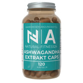 Natural-Fitness24 Ashwagandha Extrakt Kapseln 120 Stück pro Glasdose