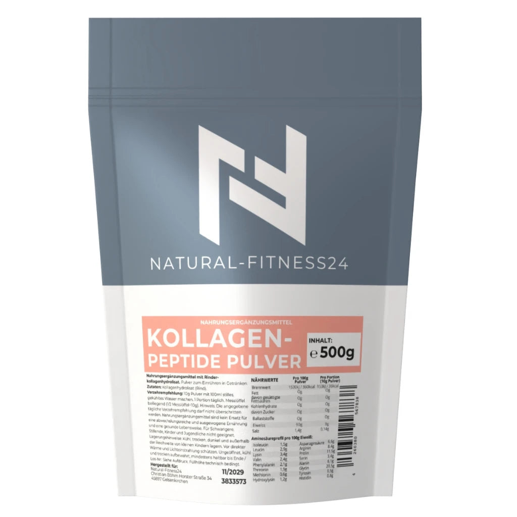 Kollagen Peptide Pulver 500g Neutral von Natural-Fitness24