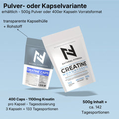 Creatin Monohydrat Pulver 200Mesh 500g Beutel