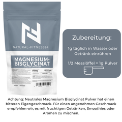 Magnesium Bisglycinat Pulver 500g ohne Süßungsmittel