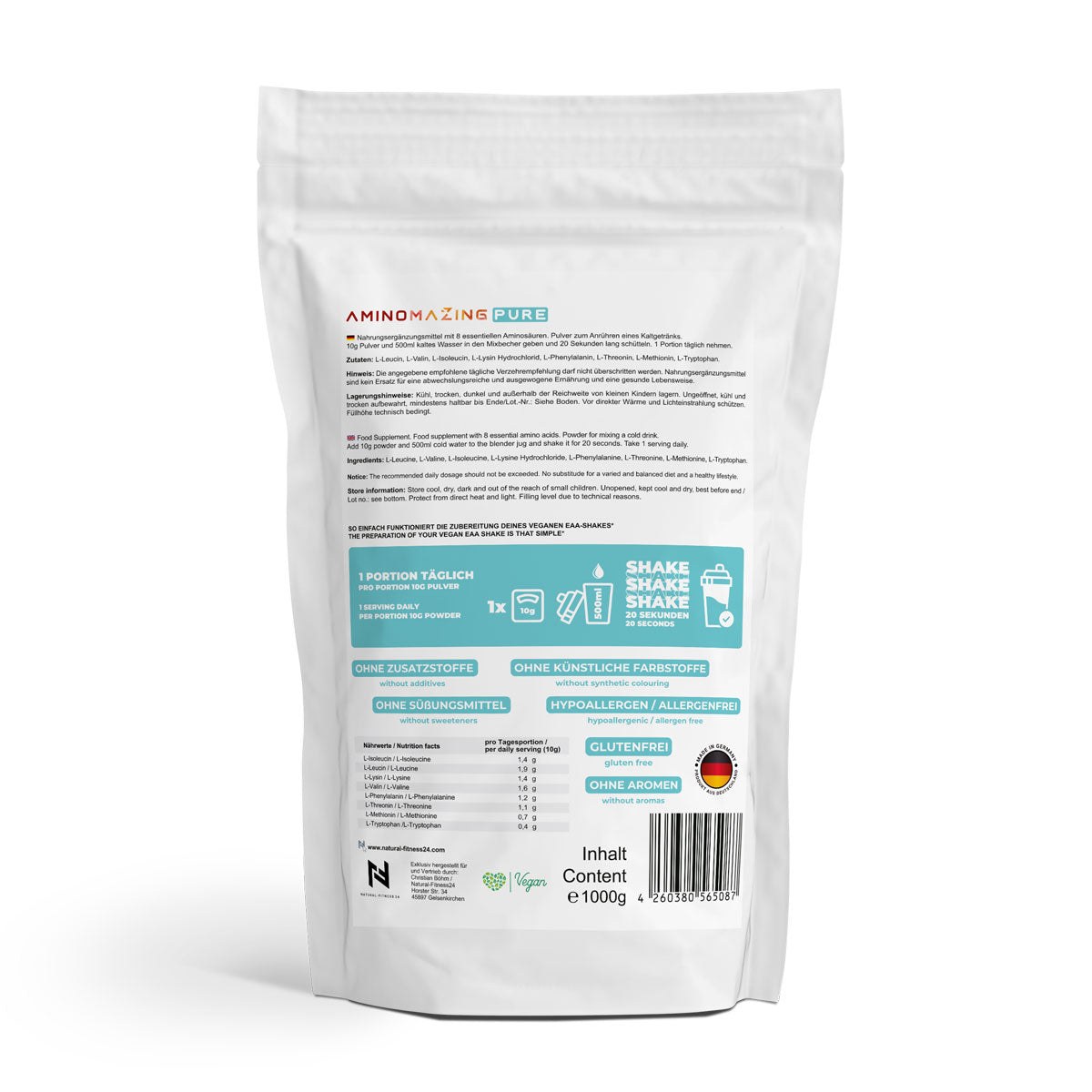 essentielle aminosäuren pulver