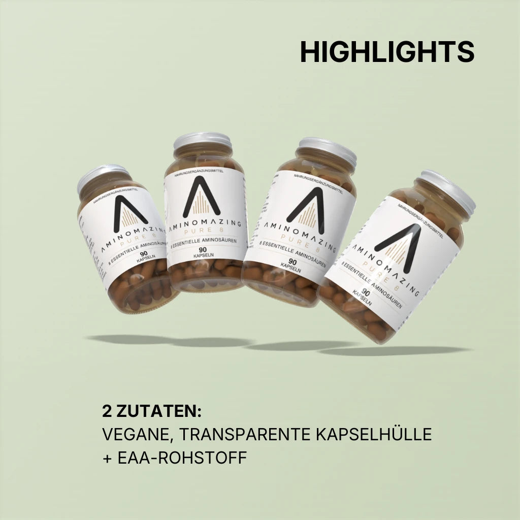 EAA Kapseln vegan 90 caps Aminomazing Pure 8 essentielle Aminosäuren