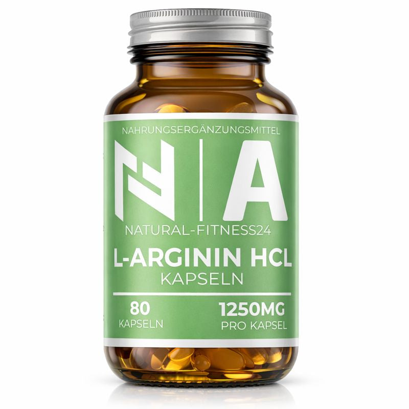 L-Arginin HCL Caps - 80 hochdosierte 1250mg Kapseln