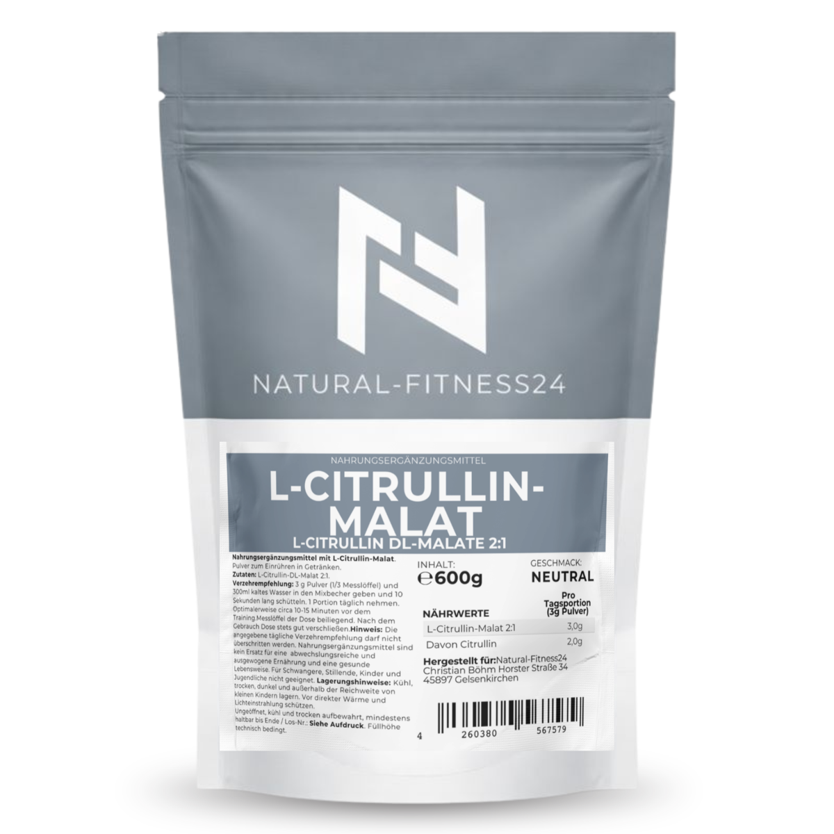 NF24 L-Citrullin-Malat 600g Neutral