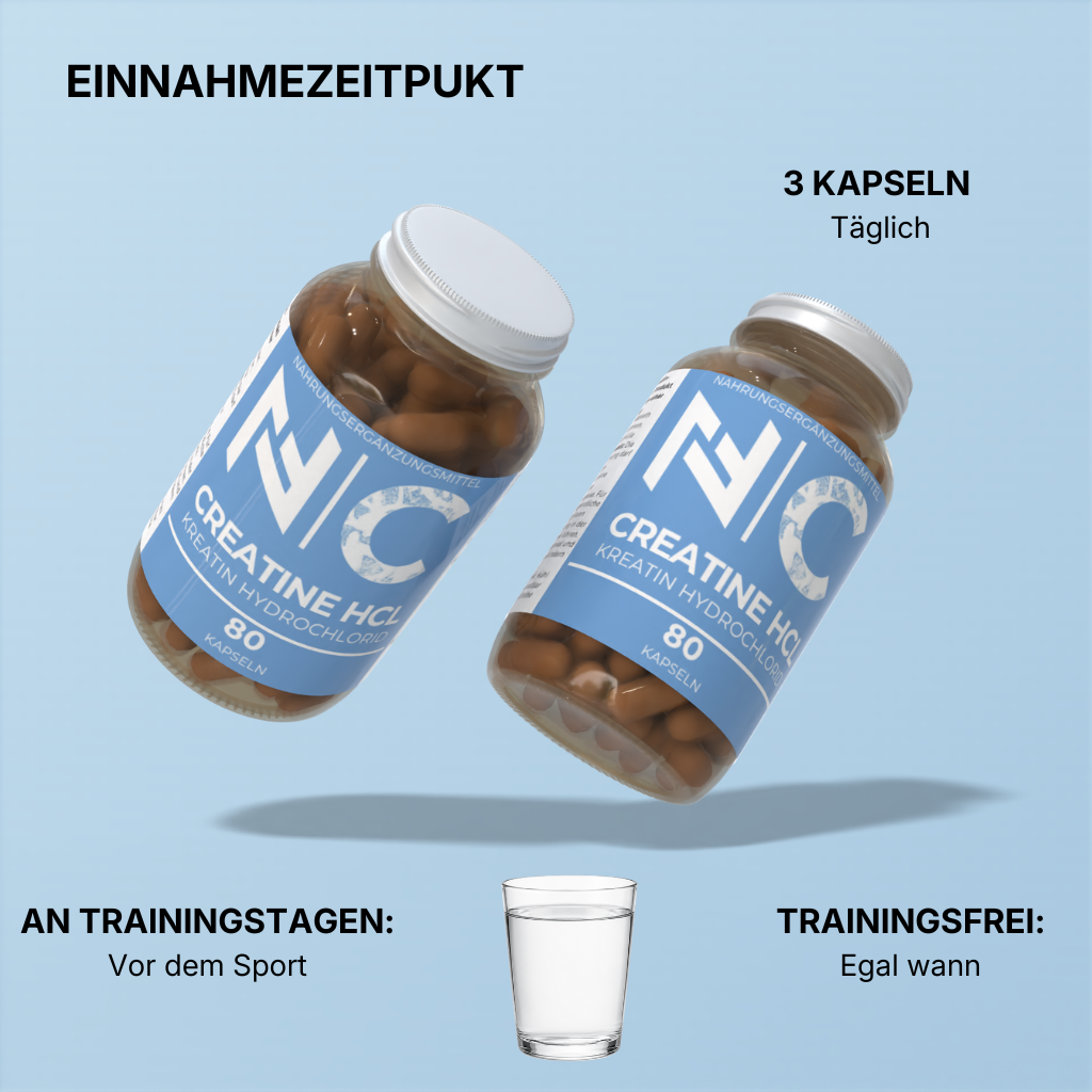 Natural-Fitness24 Creatin HCL Hydrochlorid Kapseln Wann einnehmen
