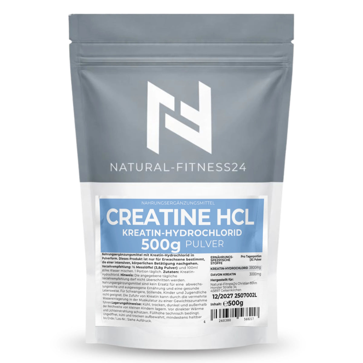Creatine HCL Hydrochlorid Pulver 500g kaufen