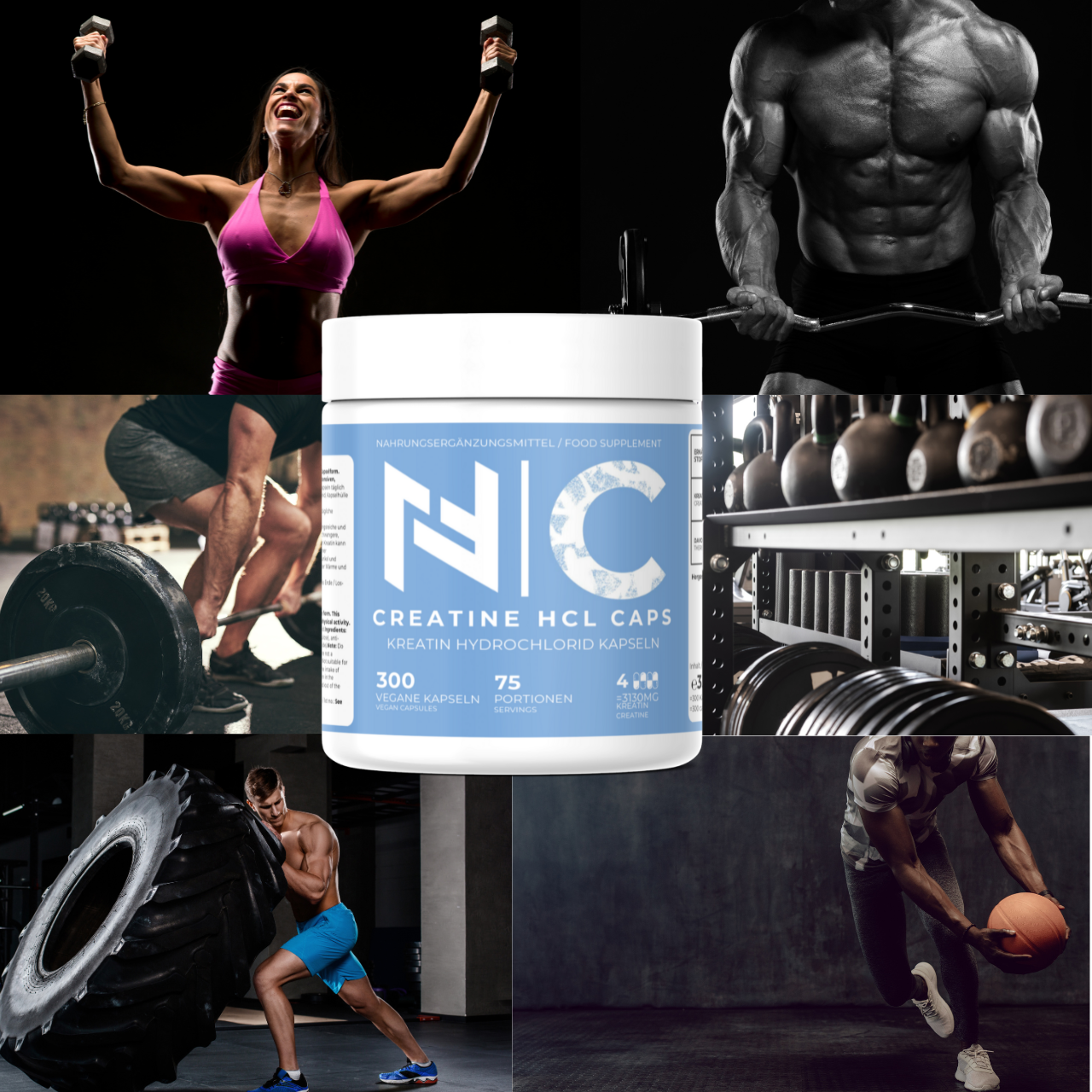 Creatine HCL Caps 300 Kapseln