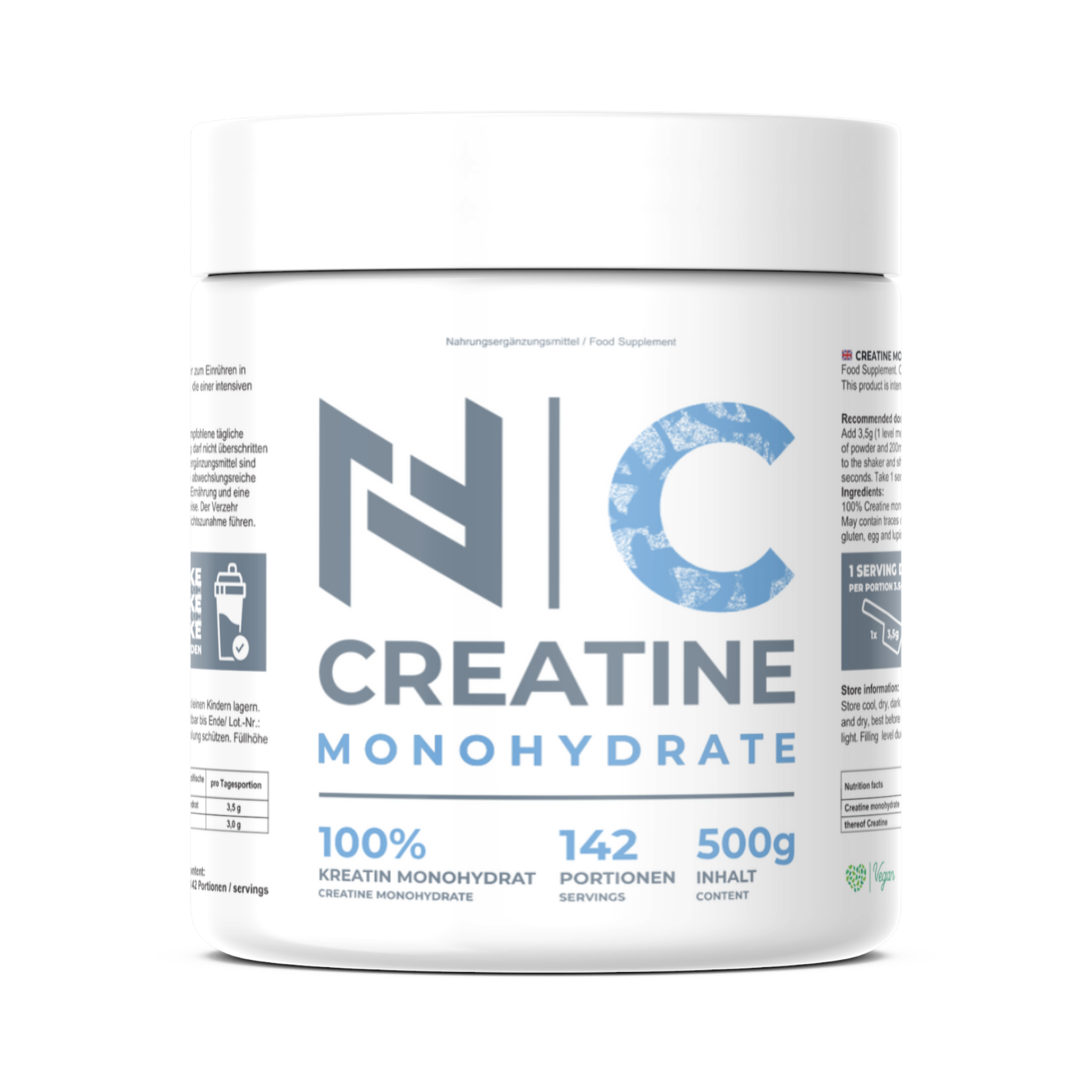 Creatine Monohydrate Pulver 500g Dose