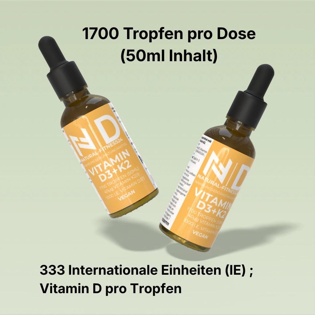 D3K2 Tropfen 1700 Stück pro Dose 333 IE D3 pro Tropfen