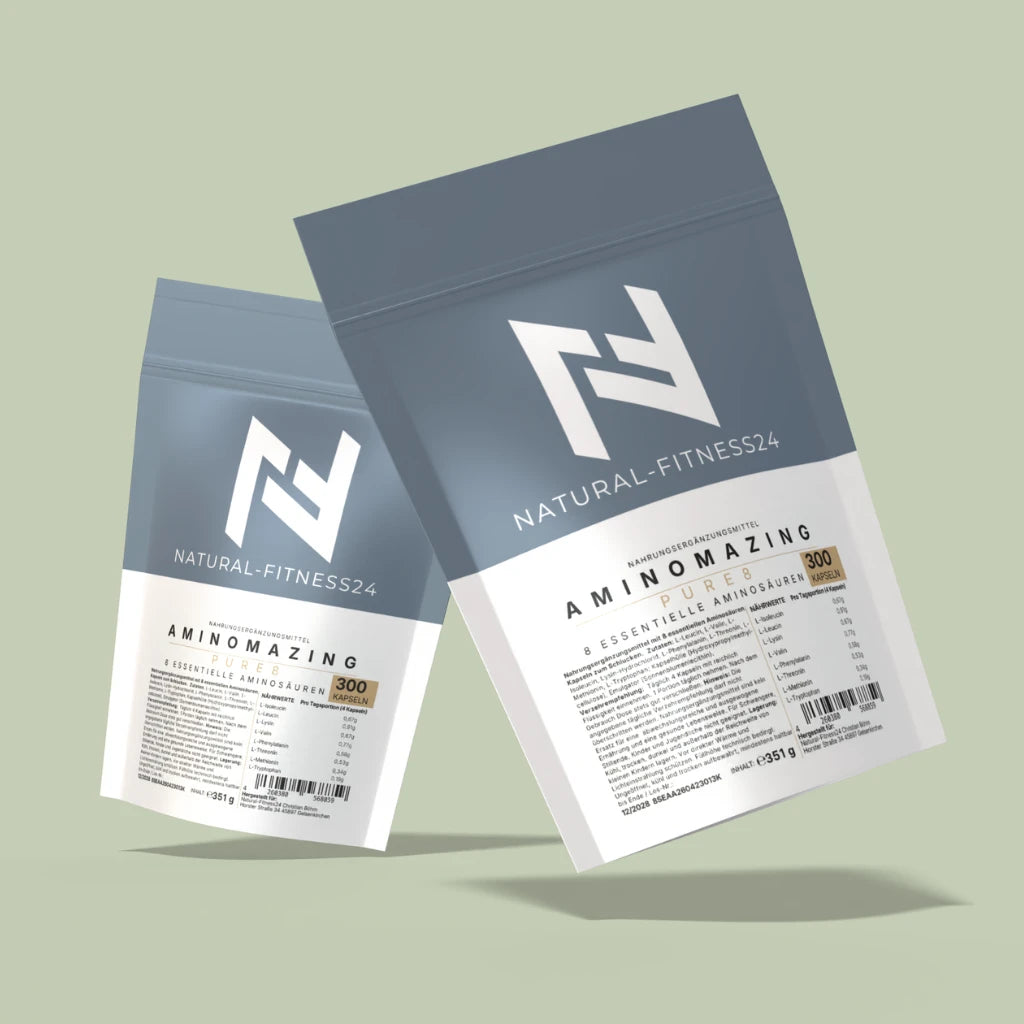 Eaa in Kapselform vegan 300 Stück pro Beutel Natural-Fitness24 Aminomazing Pure 8 Aminosäuren