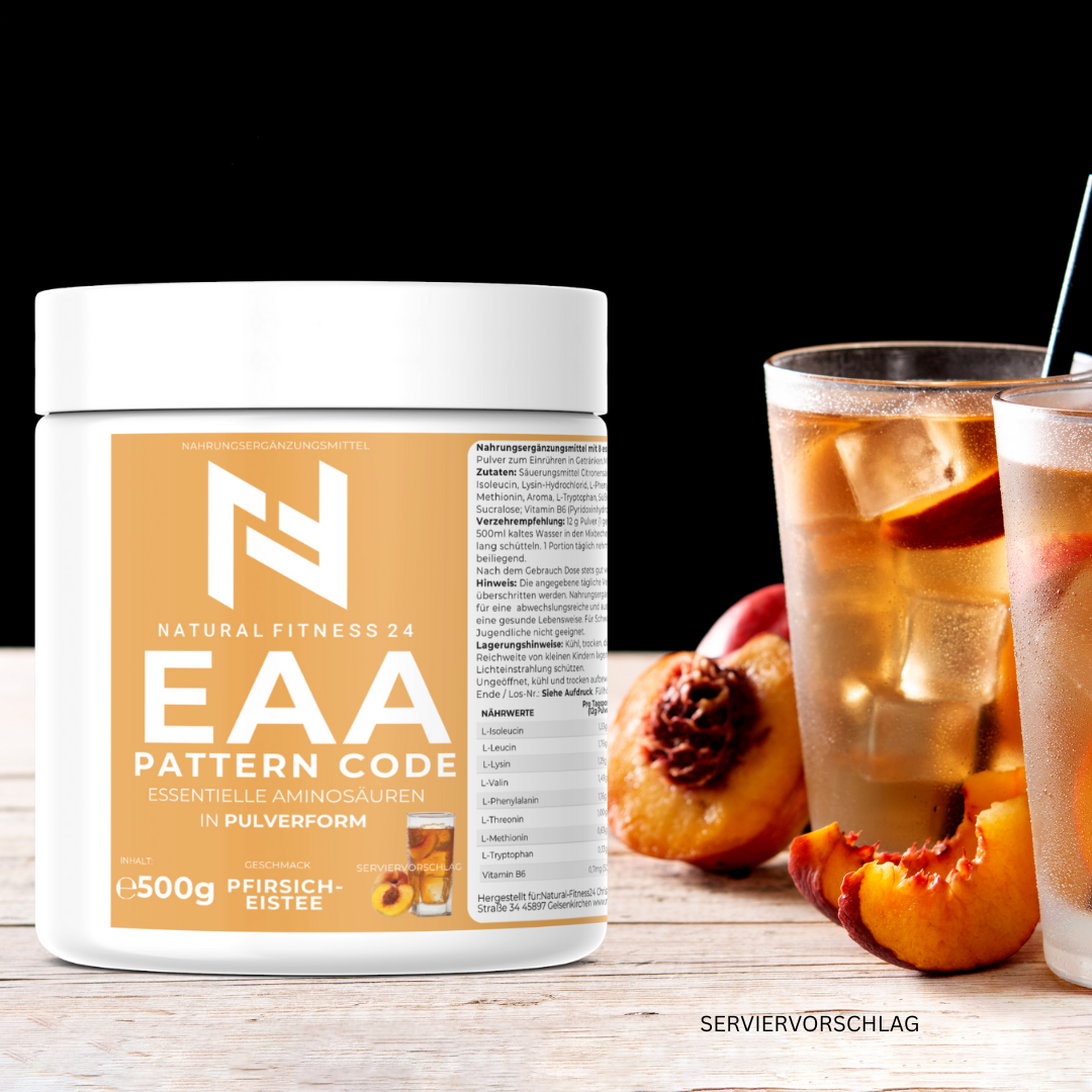 Essentielles Aminosäurenpulver Peach Ice Tea Geschmack - 8 essentielle Aminosäuren ohne Histidin