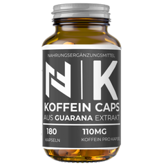 Koffein Kapseln aus Guarana-Extrakt - 180 Kapseln