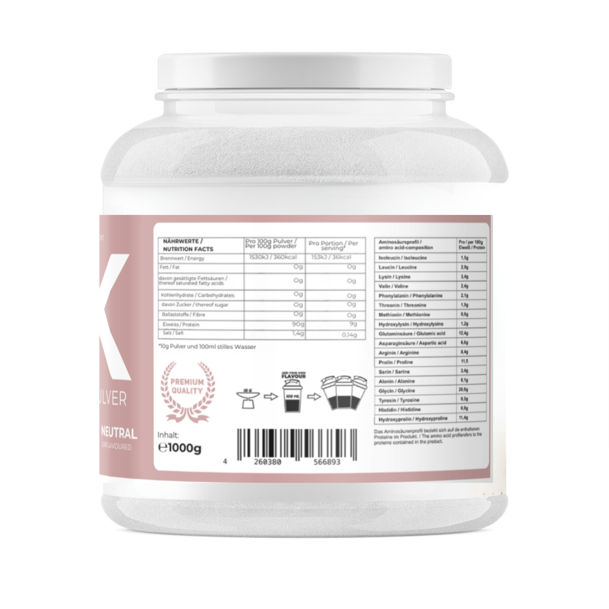 Kollagen collagen pulver 1kg Dose