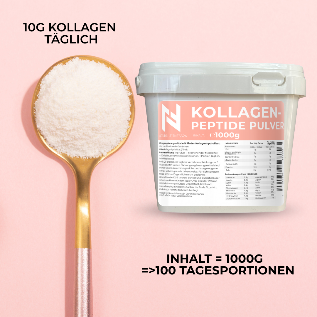 Kollagen Peptide Pulver 1Kg – Kollagenhydrolysat ohne Zusatzstoffe