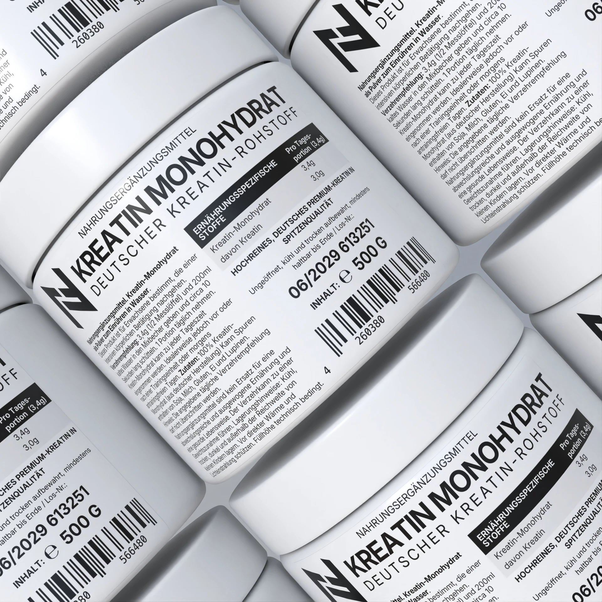 Natural-Fitness24 Kreatin Monohydrat 500g deutscher Rohstoff