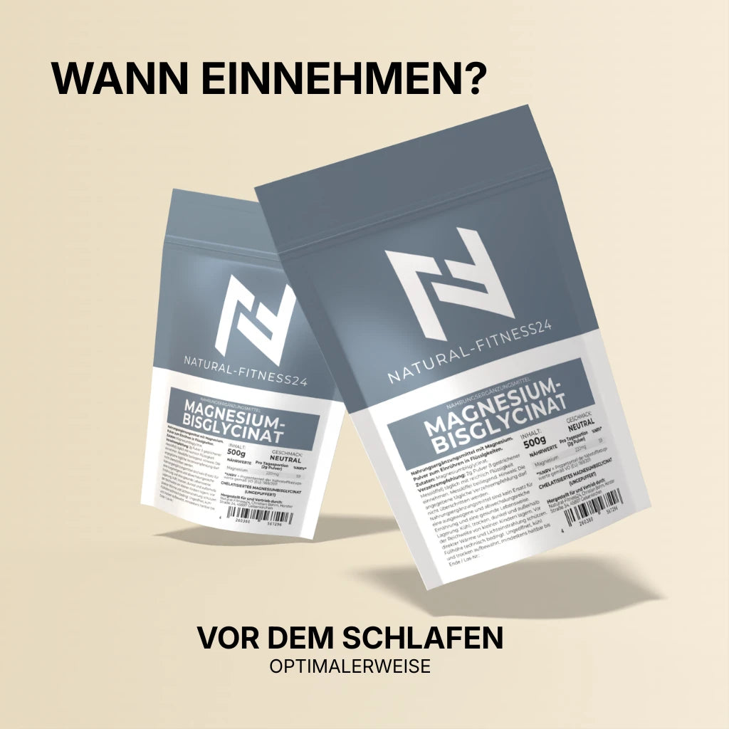 Magnesium Bisglyinat nimmt man optimalerweise abends ein