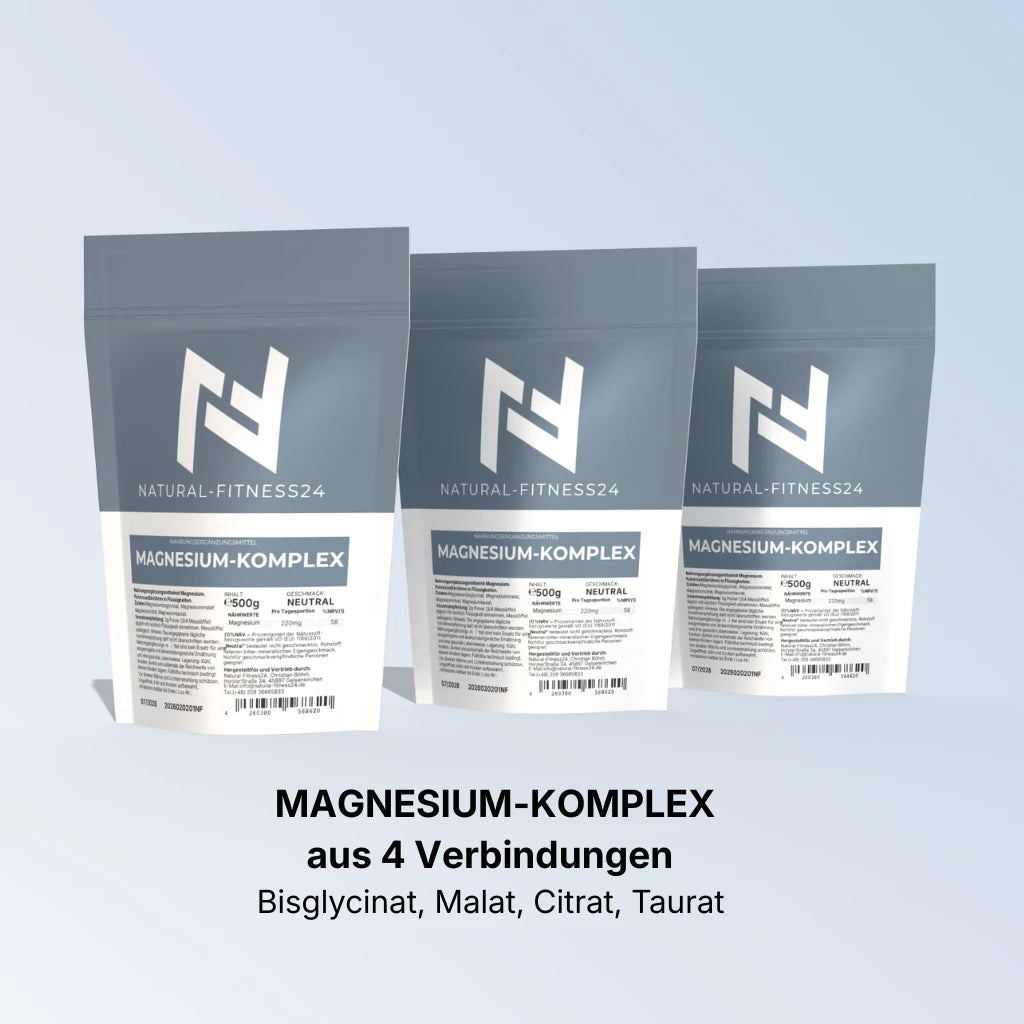 Magnesium-Komplex 500g Pulver neutral aus Bisglycinat Citrat Taurat und Malat