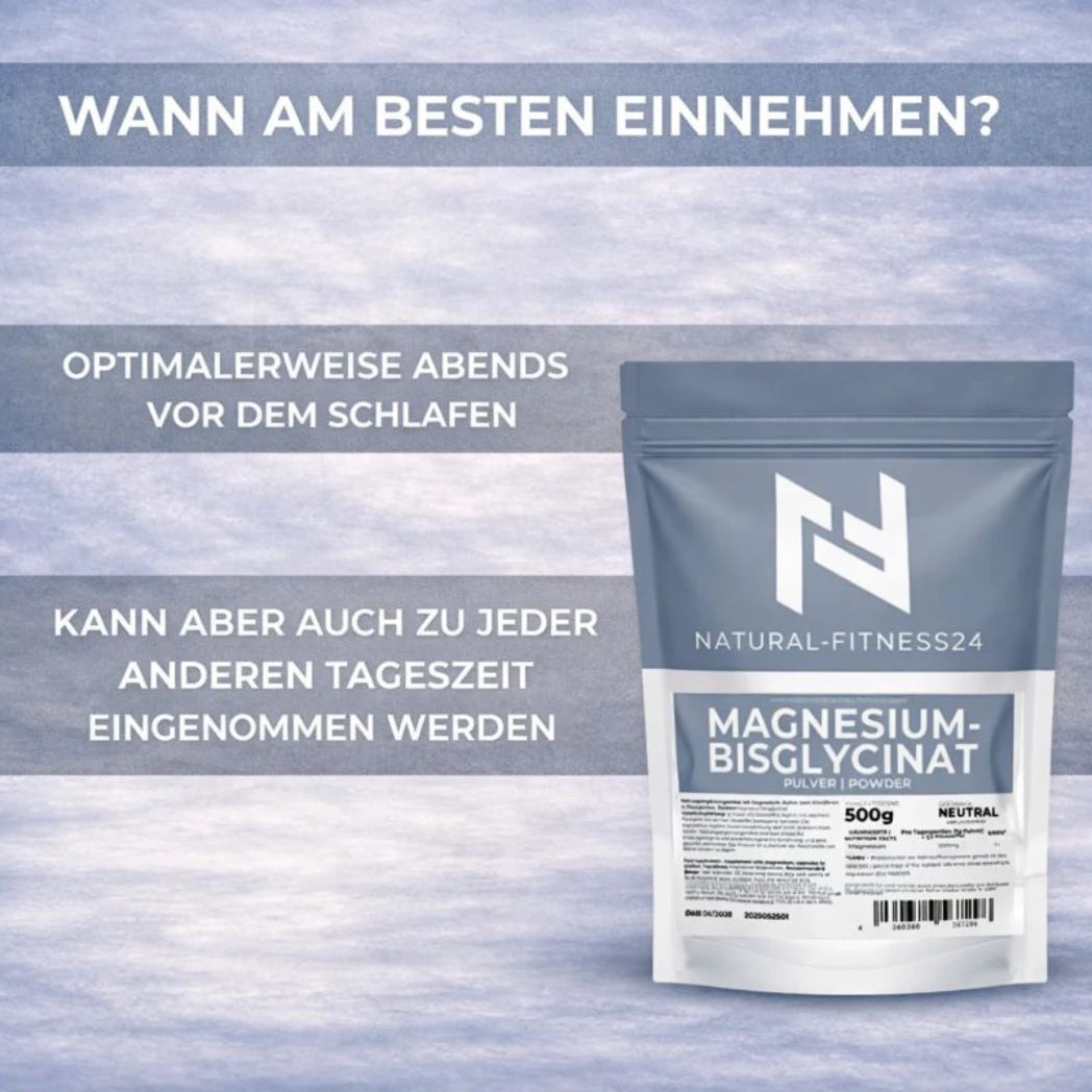 Magnesium Bisglycinat 500g Pulver – Neutral
