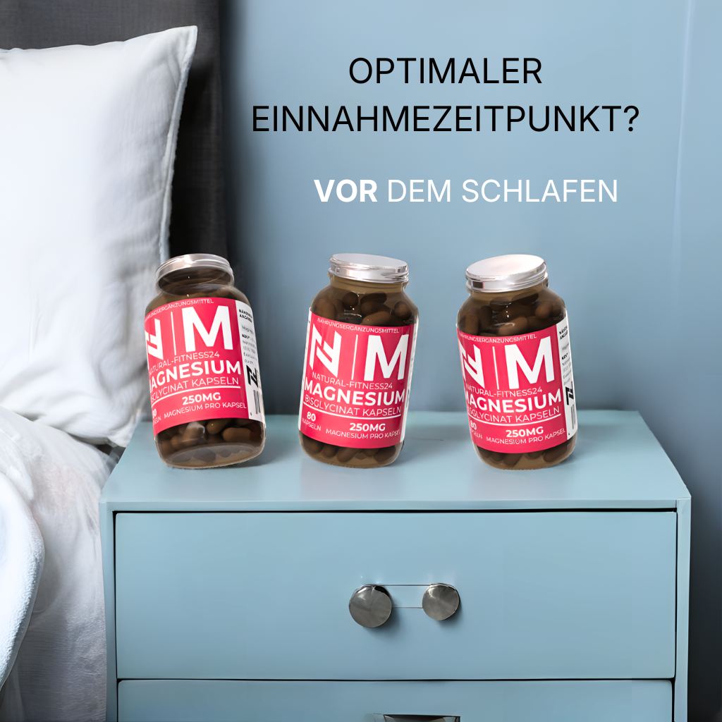 Natural-Fitness24 Magnesium Bisglycinat 80 Kapseln ohne unnötige Zusatzstoffe wann einnehmen
