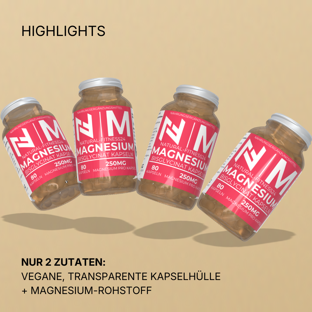Natural-Fitness24 Magnesium Bisglycinat 80 Kapseln Zutaten Inhaltsstoffe
