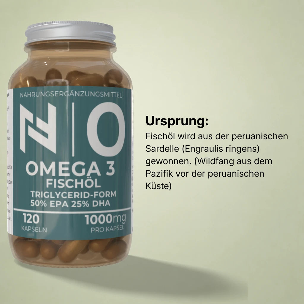 NF24 Fischoel Kapseln Triglceride Omega-3-120 Caps Hochdosiert ursprung sardelle peru