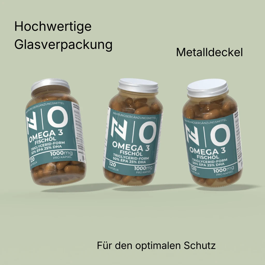 NF24 Fischoel Kapseln Triglceride Omega-3-120 Caps Hochdosiert in glasflaschen