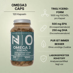 Fischoel Kapseln Triglceride Omega-3-120 Caps Hochdosiert kaufen online bestellen