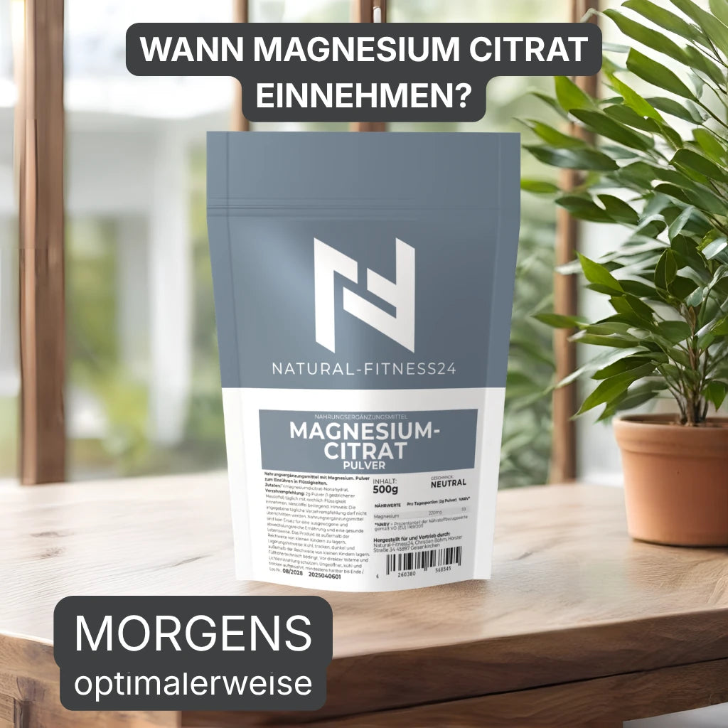 Magnesium Citrat Pulver 500g fuer morgens kaufen