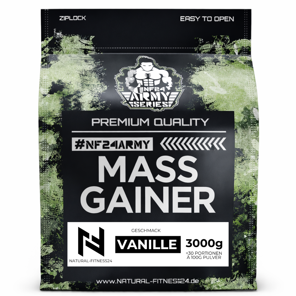 mass gainer 3kg 3000g erdbeere whey mit instant oats