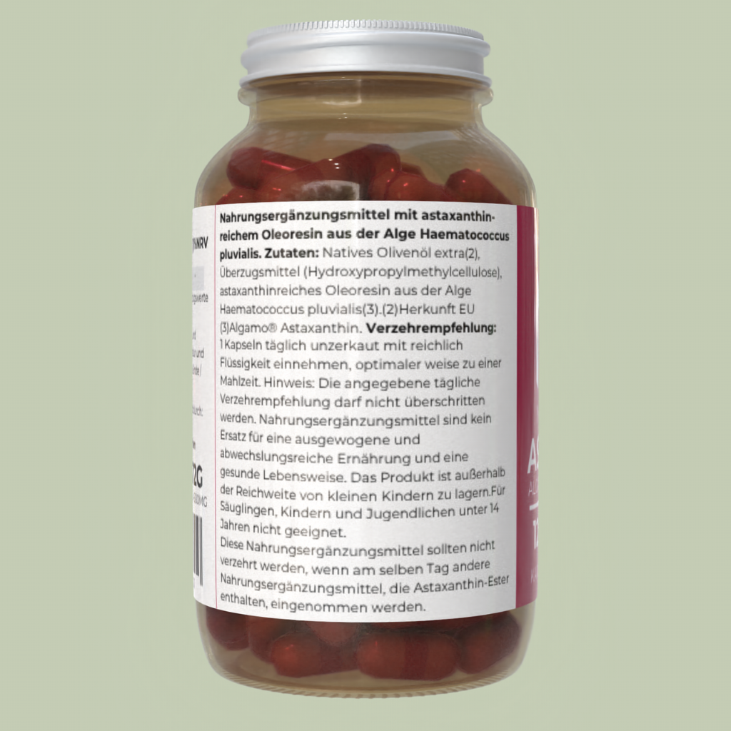 NF24 Astaxanthin 8mg Kapseln Natürliches Etikett