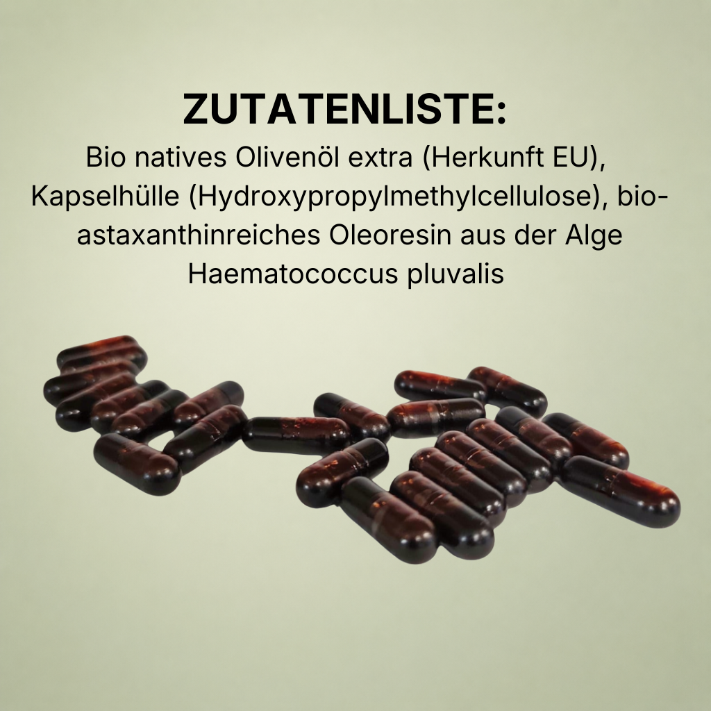 NF24 Astaxanthin 8mg Kapseln Natürliches Zutatenliste
