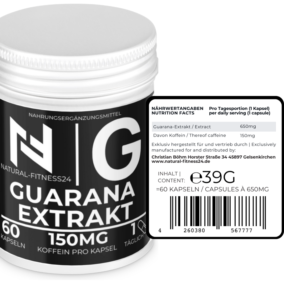 Guarana-Extrakt - 60 Kapseln