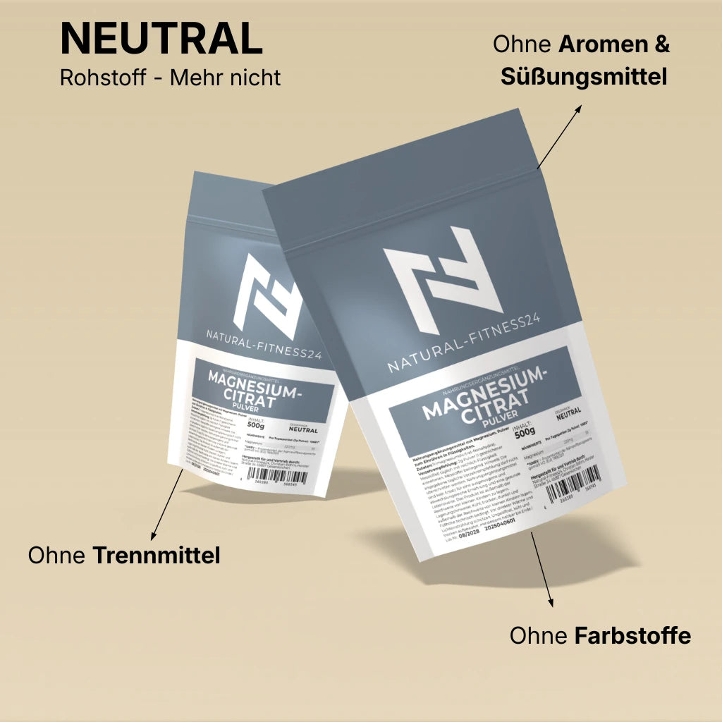 Magnesium Citrat Pulver 500g neutral ohne aromen ohne sueßungsmittel