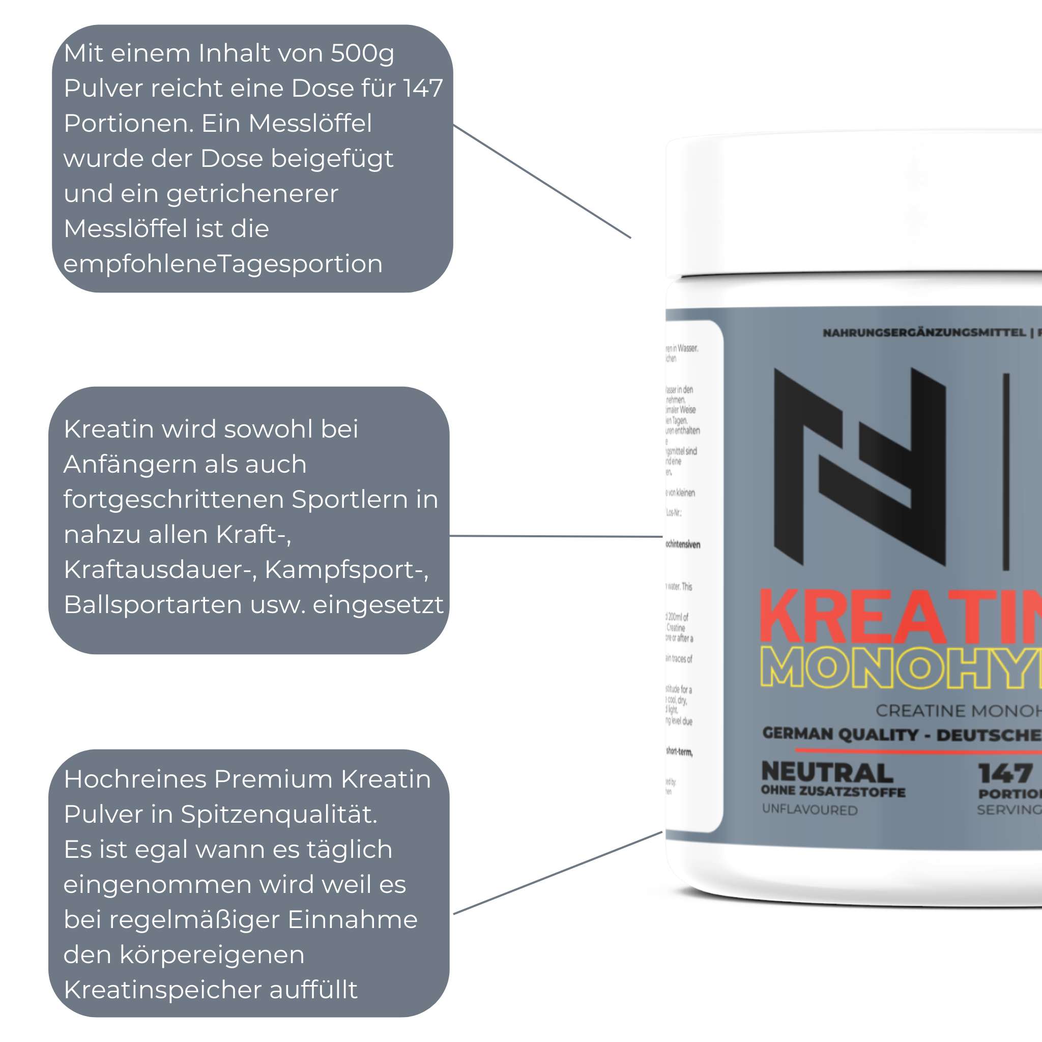Kreatin Monohydrat Pulver Vorteile aus Deutschland qualität