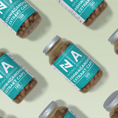 Natural-Fitness24 Ashwagandha Extrakt Kapseln 120 Stück pro Glasdose mit 500mg Inhalt