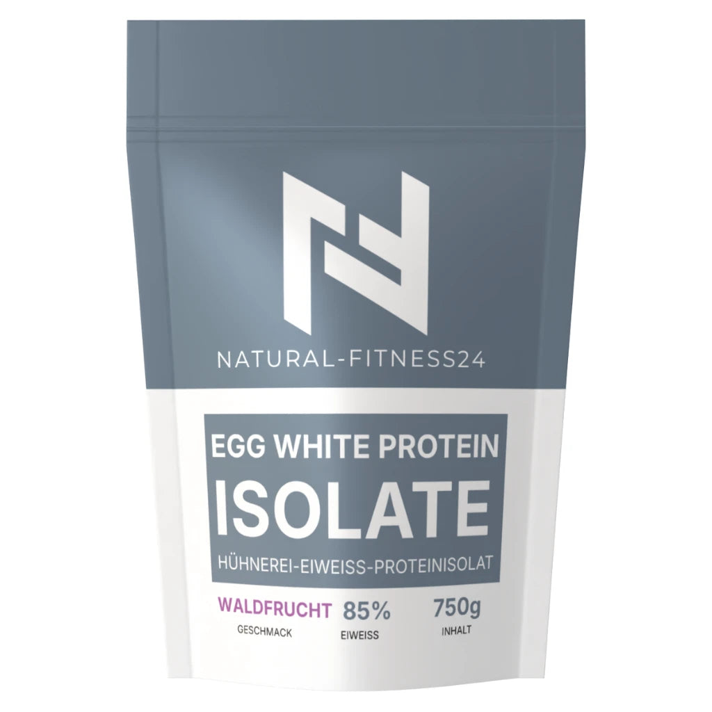 Egg Protein Isolat in verschiedenen Geschmacksrichtungen Kirsche, Waldfrucht, Pfirsich-Eistee und  Waldfrucht. Laktosefrei und ohne Fett