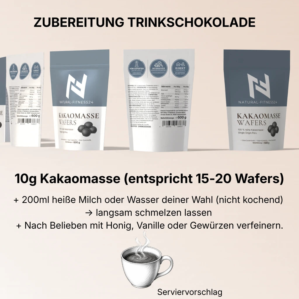 Natural-Fitness24-Kakaomasse-peru-ohne-Zusatzstoffe-500g-Zubereitung