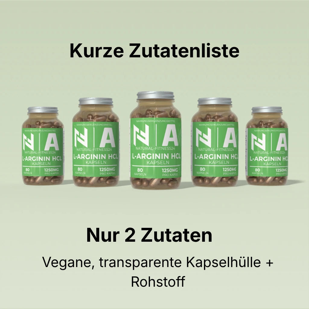 NF24 L-Arginin HCL 80 Kapseln pro Dose  nur 2 Zutaten