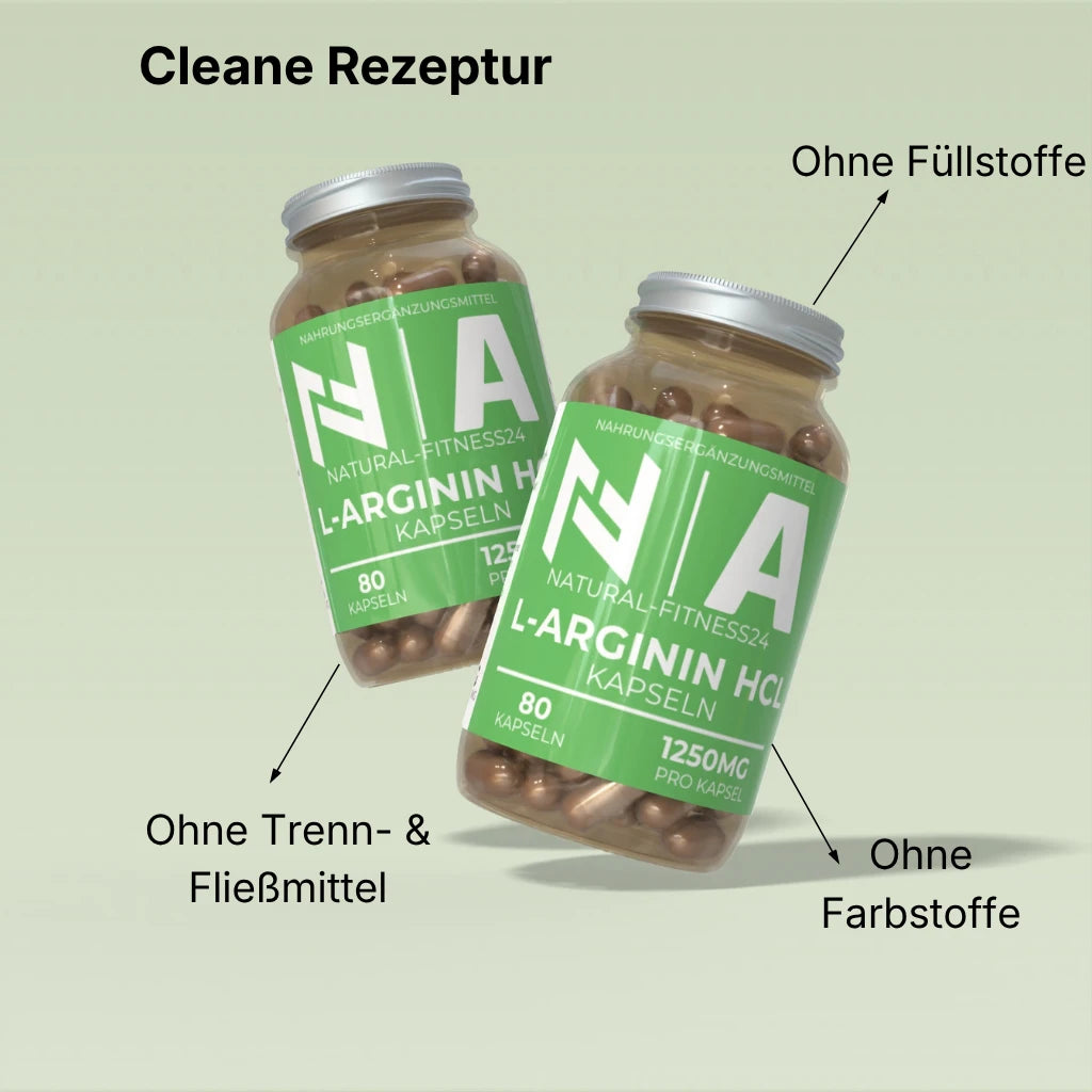 NF24 L-Arginin HCL 80 Kapseln pro Dose  nur 2 Zutaten