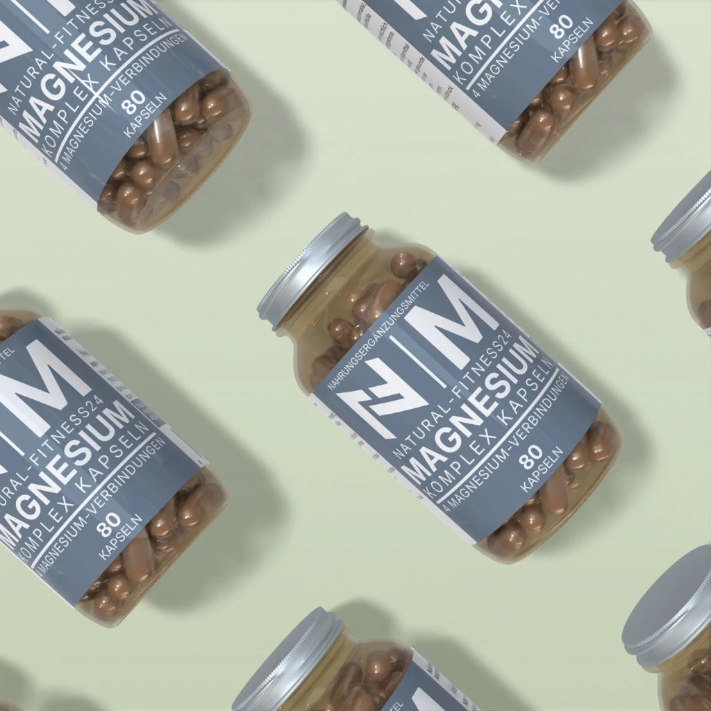 Magnesium Komplex Kapseln aus Citrat , Bisglycinat, Malat, Taurat , vegan ohne Oxid von Natural-Fitness24 für 80 Tagesportionen
